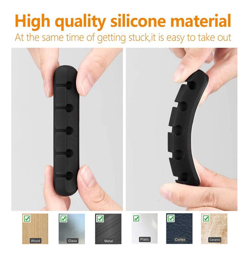 9 Clips Duraderos Para Cable,clips Organizador De Cables,