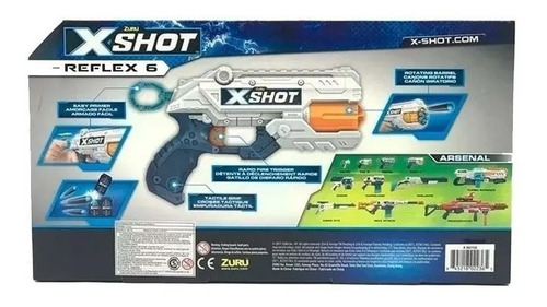 Pistola Lanza Dardos X-shot Revolver Excel Reflex Tk-6 Nenes