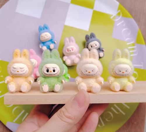 Labubu Monster Macaron Have A Seat Nuevo 5 Pcs 5cm