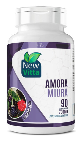 Amora Miura 700mg 90 Comp. New Vitta Sabor Sem Sabor