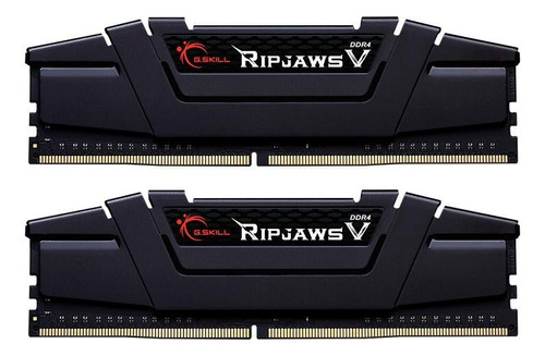 Memória RAM Ripjaws V color preto  16GB 2 G.Skill F4-3200C16D-16GVKB
