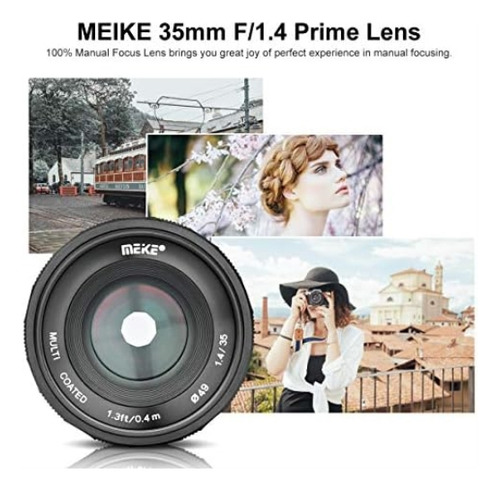 Meike 35 Mm F1.4 Lente De Enfoque Manual De Gran Apertura Ap