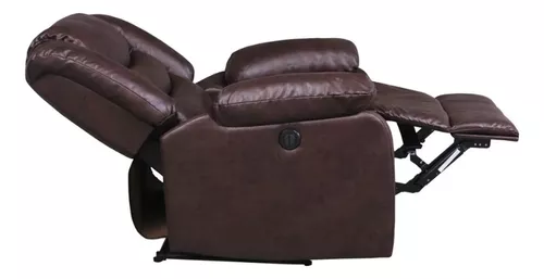 Sillón reclinable individual marrón. Modelo Tanger