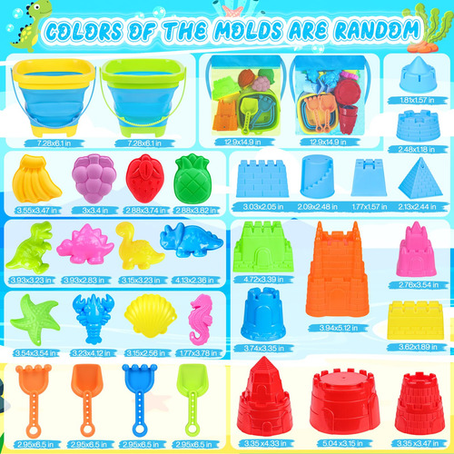 Set De Juguetes De Playa Racpnel De Arena Plegable Para Niño