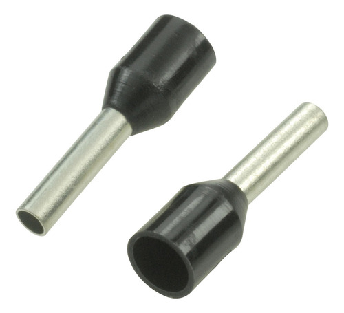 1000x Terminal Tubular Ilhos 1,5mm E1508 Pre Isolado 1000pçs Cor Preto