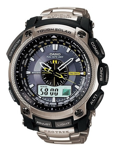 Reloj Casio Prg500t-7d Hombre Pro Trek Triple Sensor Solar