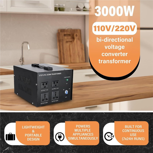 3000w Transformador De Voltaje Convertidor 220v A 110v