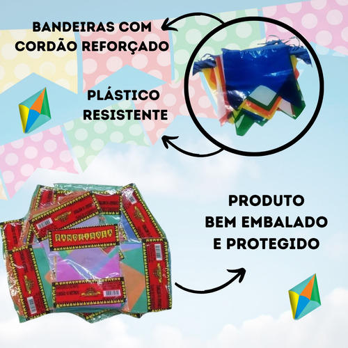 Bandeirinhas Festa Junina 100 Metros Promoção Atacado