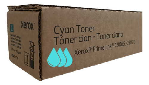 Toner Xerox Color Cian Prime Link C9065 C9070 Alta Capacidad 34,000 Páginas Código 006R01739