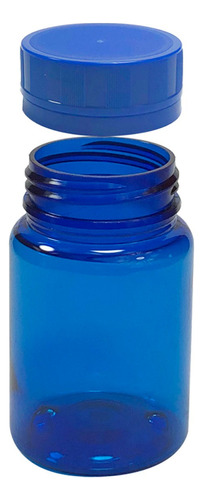 Pote Para Cápsulas Pet 75ml C/ Tampa Lacre (150 Unid) Sabor Azul