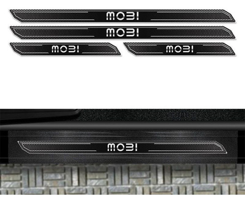 Imagem 7 de 8 de Kit Protetor Fiat Mobi 2018 Adesivo Placa + Soleira Da Porta