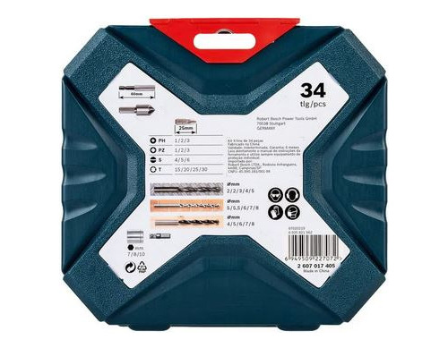 Set De Brocas Y Puntas Bosch 34 Unidades
