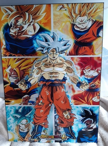 Dragon Ball Cuadro De Madera  3d 30 X 20