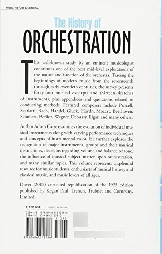 The History Of Orchestration (dover Books On Music: History)