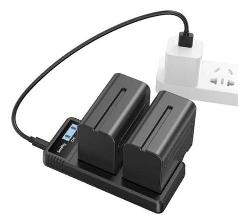 Kit Baterias + Carregador Duplo Usb Smallrig Np-f970 7800mah