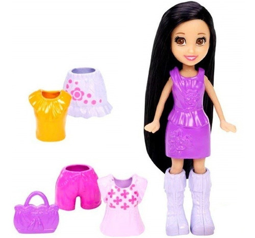 Polly Pocket Glittering Fashions Crissy + Accesorios Y Ropa