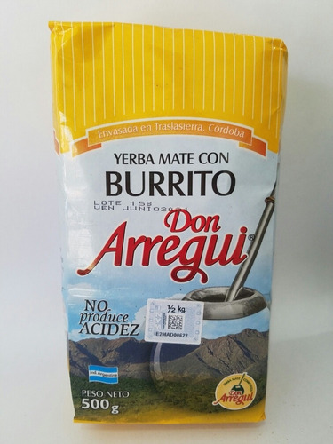 Yerba  Mate Don Arregui Con Burrito  X 500 Gr  No/acidez