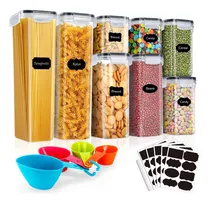 Comprar Juego X8 Recipientes Organizador Contenedor Tarros Con Tapa