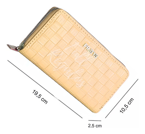 Imagen 2 de 5 de Billetera Mujer Monedero Porta Celular Tarjetas Eco Cuero