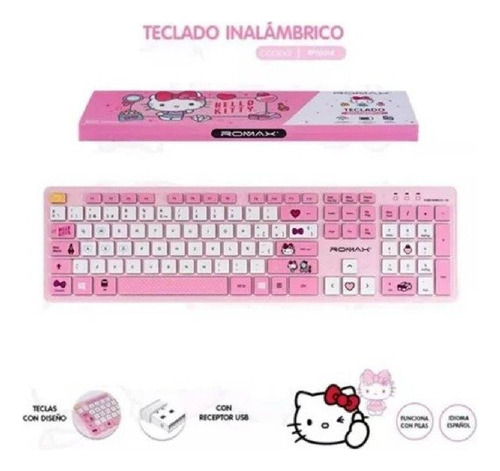 Teclado Hello Kitty Original Con Usb Rosa Chicle