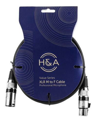 Imagen 4 de 5 de Cable Xlr Macho A Xlr Hembra De Canón H Y A Havxmf15