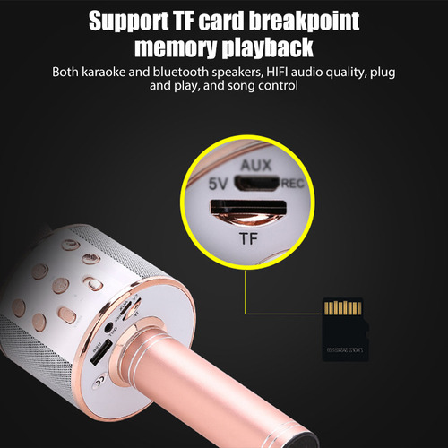 Micrófono Portátil Bluetooth For Cantar Micrófono Práctico