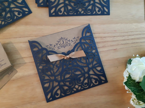 Invitaciones De Bodas Tarjetas De Casamiento Caladas 20 Unid