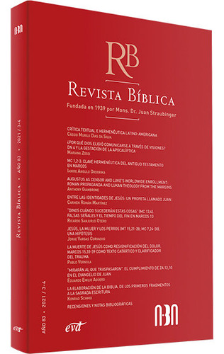 Libro Revista Biblica 2021/3-4 - Aão 83 - Aba , Asociaci...