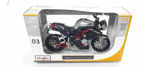 Moto Escala Benelli Tornado Naked Tre Titanium 1/12 Maisto