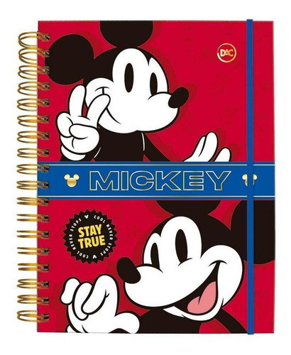 Caderno Smart Mickey Mouse Disney 10 Divisórias 80 Folhas