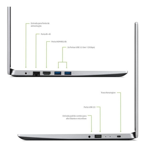 Notebook Acer Aspire 3 A314-35-c1w1 Celeron 4gb 128gb Sdd