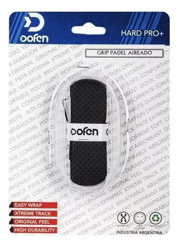 Grip Padel Dofen Aireado Paleta Comfort Antideslizante Mango Color Negro Blister