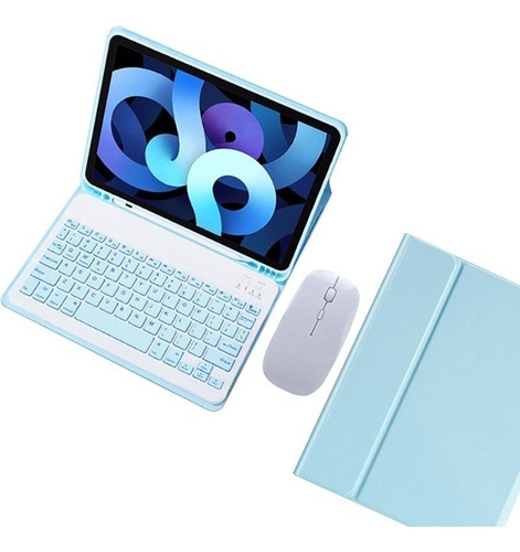 Teclado Retroiluminado+funda+ratón For iPad Air 4 10.9