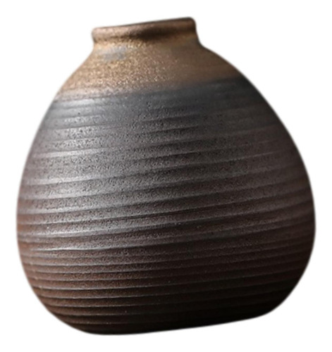 Jarrón De Cerámica Rústica Plantas De 7.8cmx8.3cm