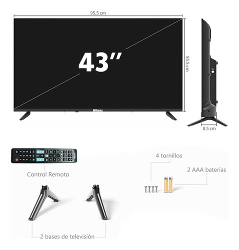Hikers Android Smart Tv Led 43 Pulgadas Led Fhd Hk43mx01
