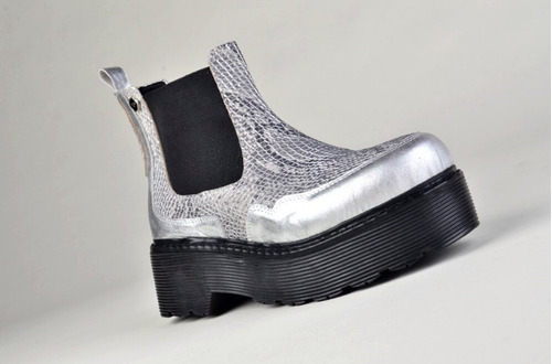 Imagen 8 de 9 de Botinetas Panchas Botitas De Mujer De Cuero Pietra - Ferraro