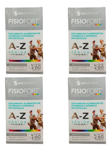 comprar Kit 04 Suplemento Alimentar Fisiofort Vitaminas A-z Sênior