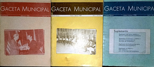 3 Gaceta Municipal Guadalajara Jalisco Cuarta Época1987-1988 (Usado)
