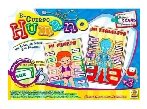 Juego De Mesa Didáctico El Cuerpo Humano Implas