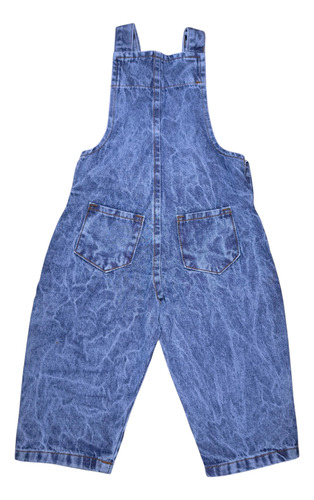 Jardinero Jean Mom Bebé Y Beba Enterito Denim. Nilde.baby Azul 1