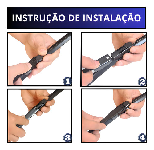 Kit Palhetas Ka 2015 A 2021 Limpador De Parabrisa Silicone