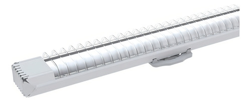 Luminária Taschibra Lumifácil Calha Com Aleta 2x T8 120cm Cor Branco 110V/220V