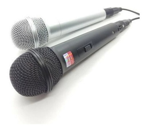 Kit 2: micrófono dinámico, cable C, caja de sonido P10 y voz de karaoke, color negro