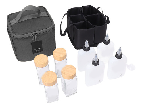 Kit De Botellas De Especias De Viaje, Tarro Y Bolsa, 120 Ml