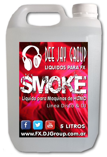Líquido Para Máquina De Humo - Linea Disco - 5 Litros