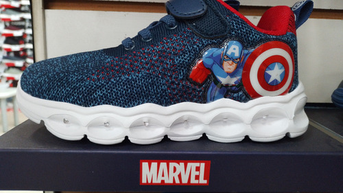 Zapatillas Marvel Spiderman/capitan America Con Luz Led