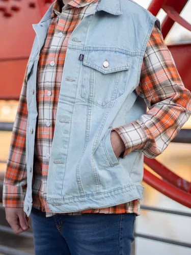 Chaleco top jeans hombre