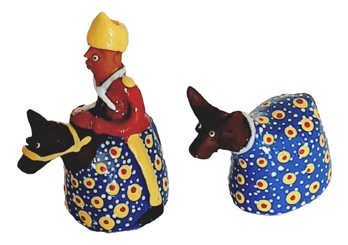 Imagem 3 de 7 de Miniatura - Boi Bumbá 2 Peças - Artesanato Caruaru