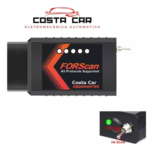 Scanner Automotivo Obd2 Forscan Elm327 Bluetooth Ford Hs/ms 