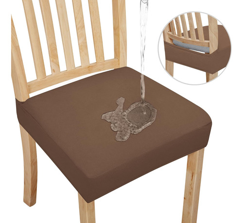 Fundas De Asiento 100% Impermeables Sillas De Comedor J...